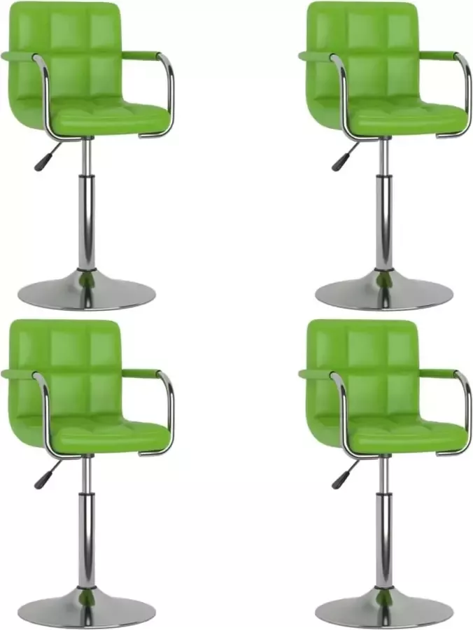 ForYou Prolenta Premium Eetkamerstoelen draaibaar 4 st kunstleer groen - Foto 2