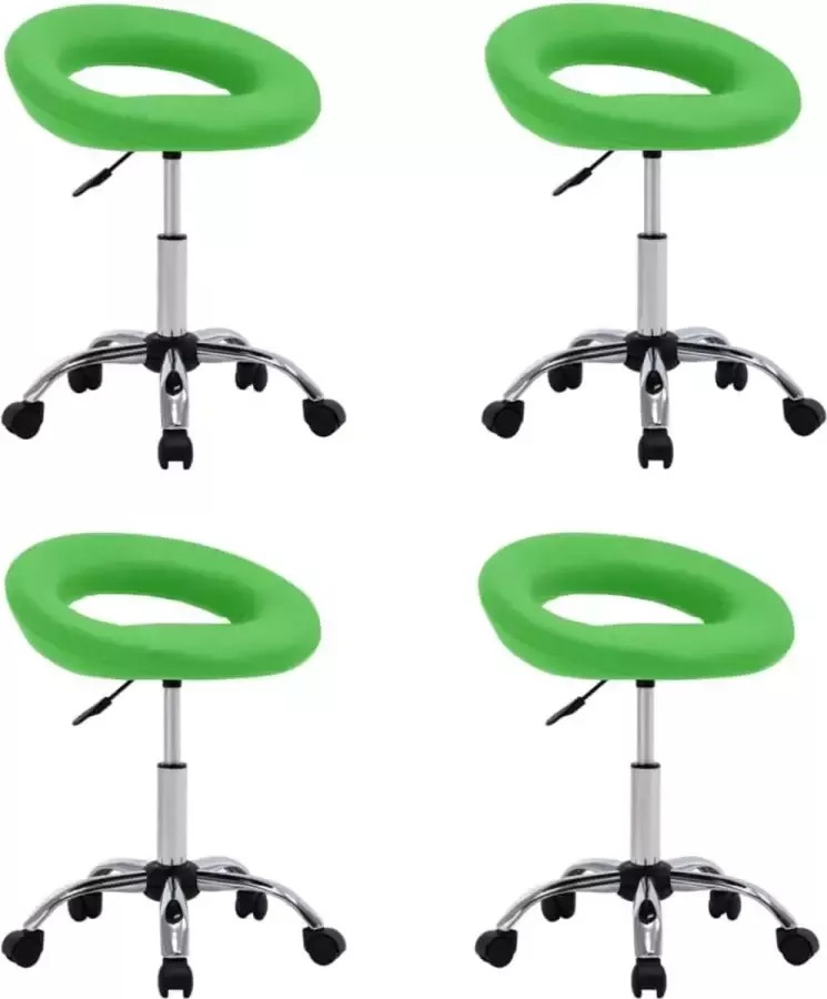 ForYou Prolenta Premium Eetkamerstoelen draaibaar 4 st kunstleer groen
