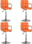 ForYou Prolenta Premium Eetkamerstoelen draaibaar 4 st kunstleer oranje - Thumbnail 2