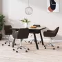 ForYou Prolenta Premium Eetkamerstoelen draaibaar 4 st stof donkerbruin - Thumbnail 2