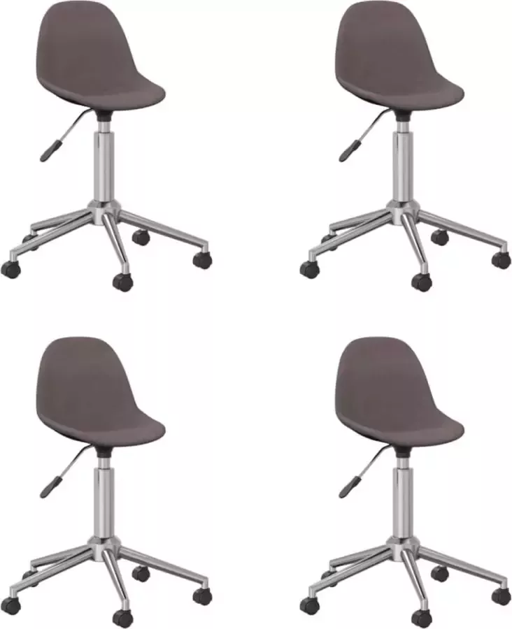 ForYou Prolenta Premium Eetkamerstoelen draaibaar 4 st stof taupe - Foto 3