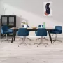 ForYou Prolenta Premium Eetkamerstoelen draaibaar 6 st fluweel blauw - Thumbnail 2