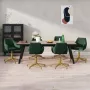 ForYou Prolenta Premium Eetkamerstoelen draaibaar 6 st fluweel donkergroen - Thumbnail 5