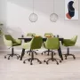 ForYou Prolenta Premium Eetkamerstoelen draaibaar 6 st fluweel lichtgroen - Thumbnail 2