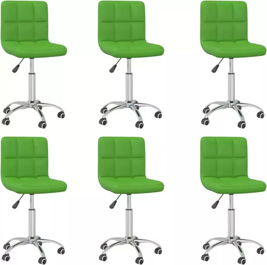 ForYou Prolenta Premium Eetkamerstoelen draaibaar 6 st kunstleer groen
