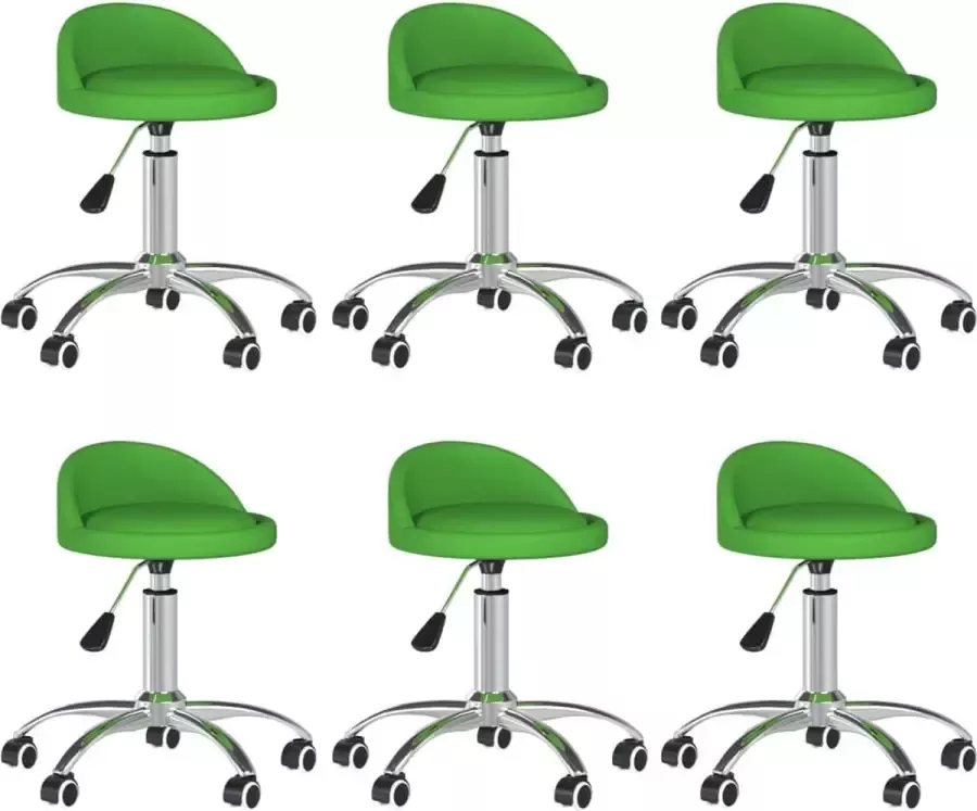 ForYou Prolenta Premium Eetkamerstoelen draaibaar 6 st kunstleer groen
