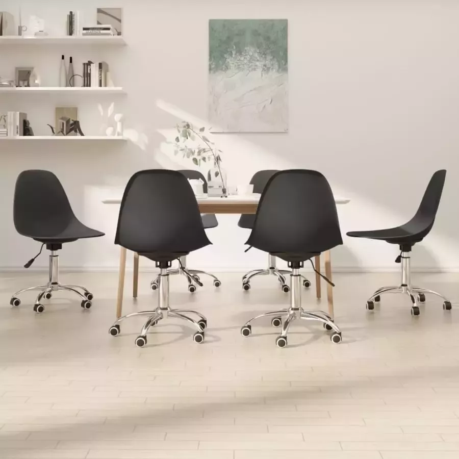 ForYou Prolenta Premium Eetkamerstoelen draaibaar 6 st polypropeen lichtgrijs