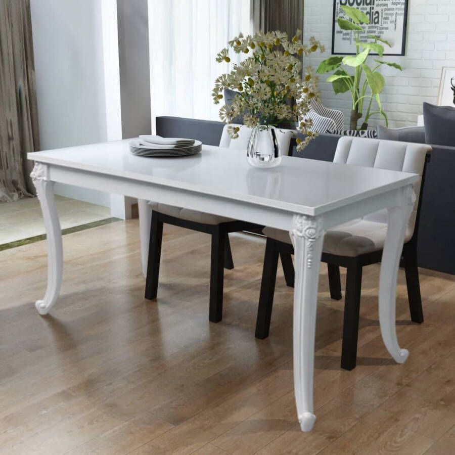 ForYou Prolenta Premium Eettafel 116x66x76 cm hoogglans wit