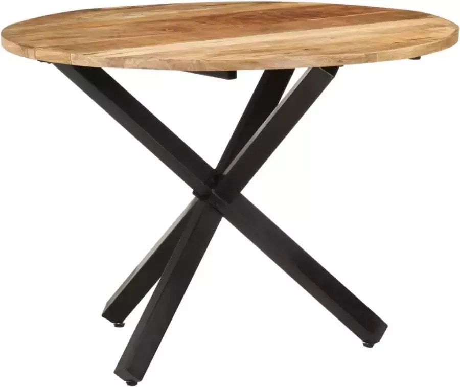 ForYou Prolenta Premium Eettafel rond 100x100x75 cm ruw mangohout