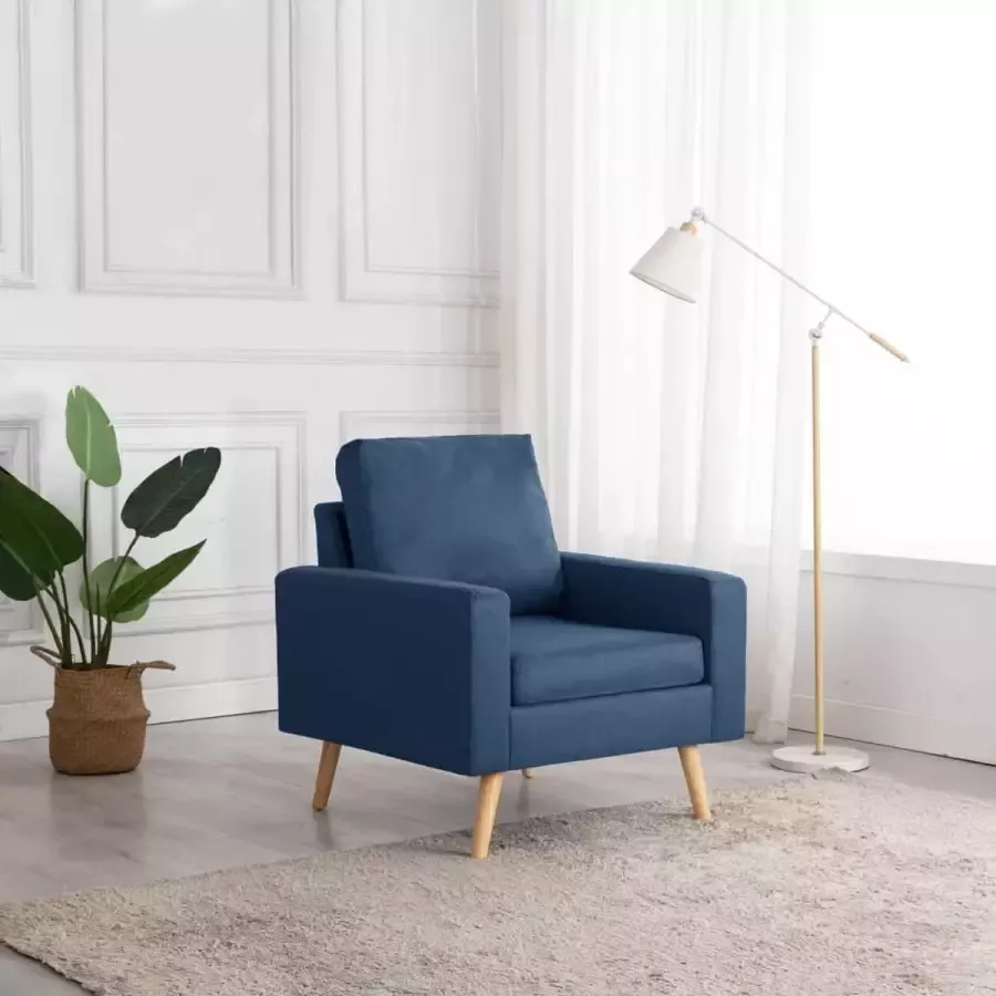 ForYou Prolenta Premium Fauteuil stof blauw- Fauteuil Fauteuils met armleuning Hoes stretch Relax Design