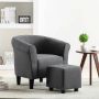 ForYou Prolenta Premium Fauteuil stof donkergrijs- Fauteuil Fauteuils met armleuning Hoes stretch Relax Design - Thumbnail 1