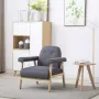 ForYou Prolenta Premium Fauteuil stof donkergrijs- Fauteuil Fauteuils met armleuning Hoes stretch Relax Design - Thumbnail 2