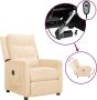 ForYou Prolenta Premium Fauteuil verstelbaar elektrisch stof crèmekleurig- Fauteuil Fauteuils met armleuning Hoes stretch Relax Design - Thumbnail 2