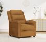 ForYou Prolenta Premium Fauteuil verstelbaar fluweel bruin- Fauteuil Fauteuils met armleuning Hoes stretch Relax Design - Thumbnail 1