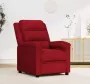 ForYou Prolenta Premium Fauteuil verstelbaar fluweel wijnrood- Fauteuil Fauteuils met armleuning Hoes stretch Relax Design - Thumbnail 2