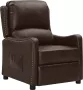 ForYou Prolenta Premium Fauteuil verstelbaar glanzend kunstleer bruin- Fauteuil Fauteuils met armleuning Hoes stretch Relax Design - Thumbnail 2