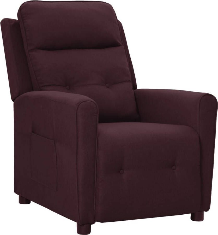 ForYou Prolenta Premium Fauteuil verstelbaar stof paars- Fauteuil Fauteuils met armleuning Hoes stretch Relax Design