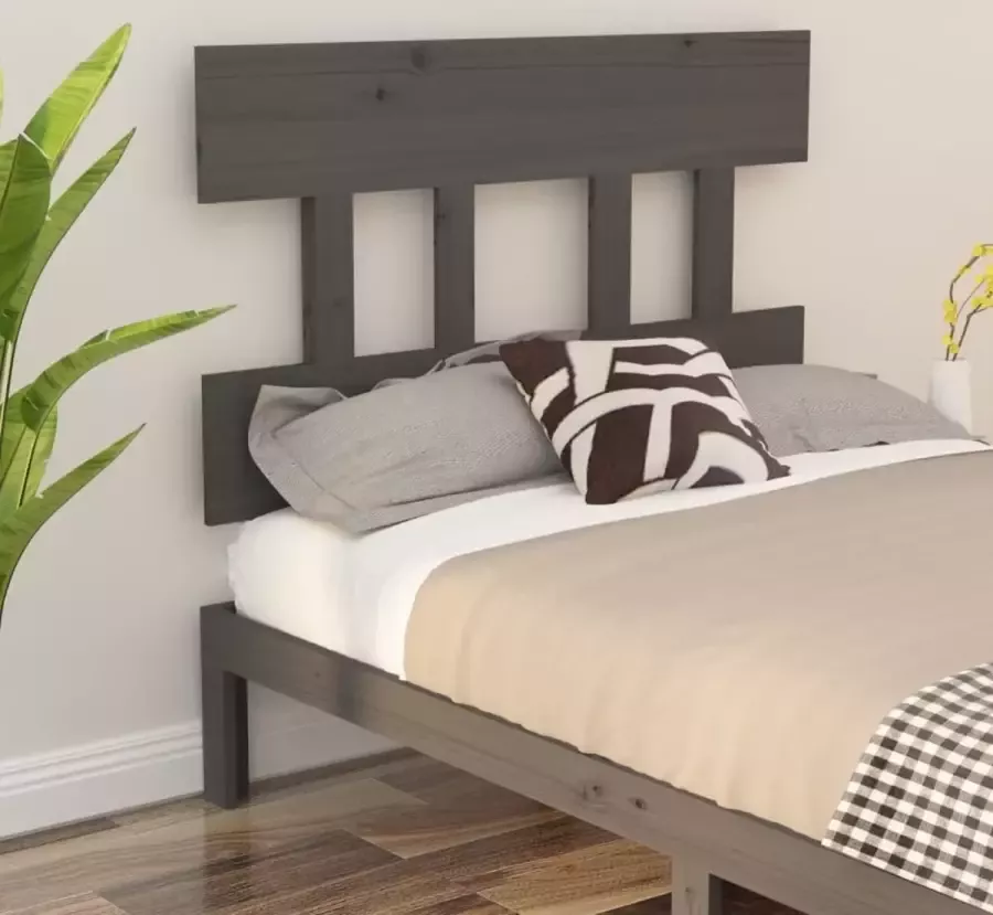 ForYou Prolenta Premium Hoofdbord 78 5x3x81 cm massief grenenhout grijs