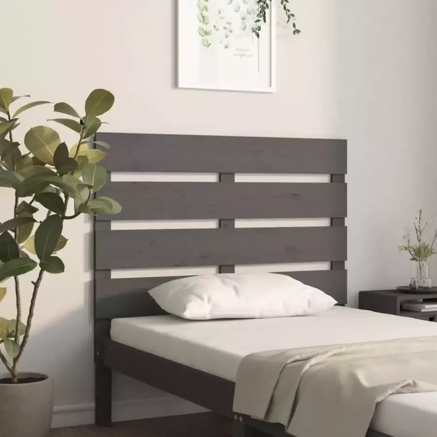 ForYou Prolenta Premium Hoofdbord 90x3x80 cm massief grenenhout grijs