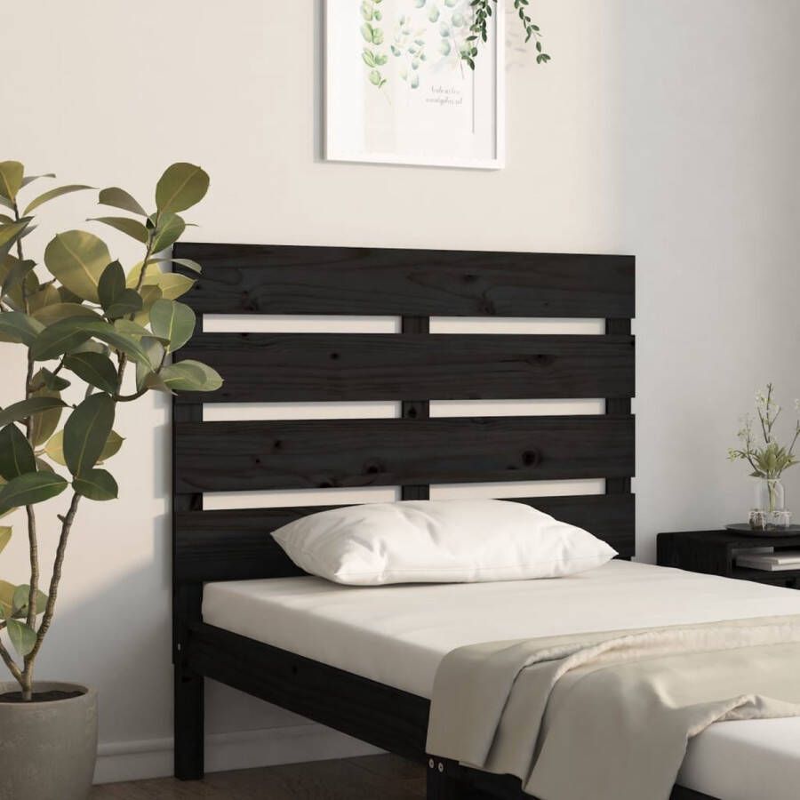 ForYou Prolenta Premium Hoofdbord 90x3x80 cm massief grenenhout zwart