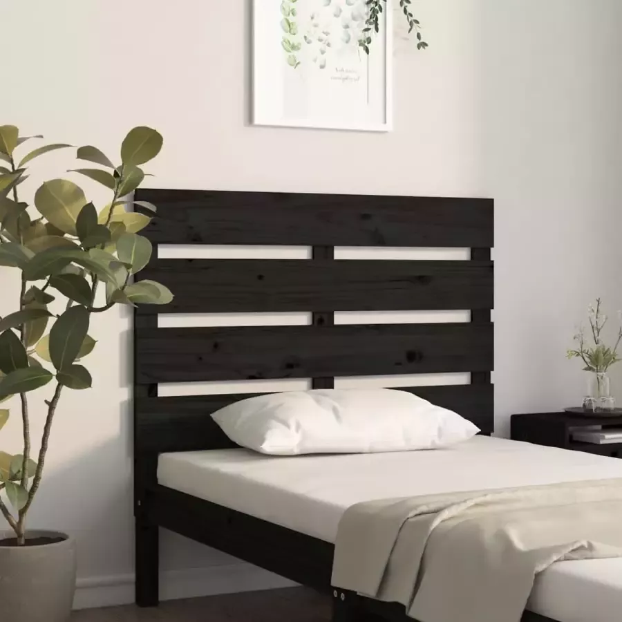 ForYou Prolenta Premium Hoofdbord 90x3x80 cm massief grenenhout zwart