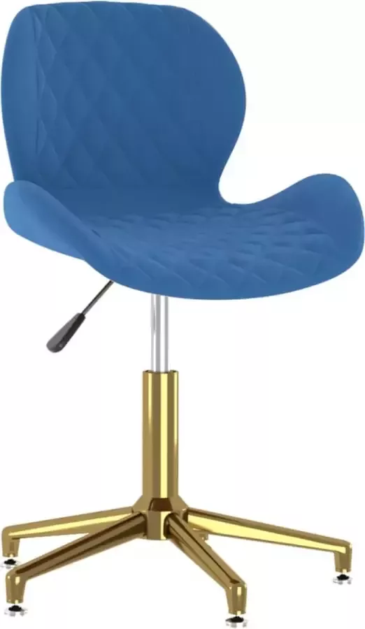 Prolenta Premium Kantoorstoel draaibaar fluweel blauw - Foto 8