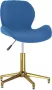 Prolenta Premium Kantoorstoel draaibaar fluweel blauw - Thumbnail 8