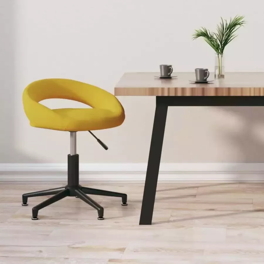 ForYou Prolenta Premium Kantoorstoel draaibaar fluweel mosterdgeel - Foto 8