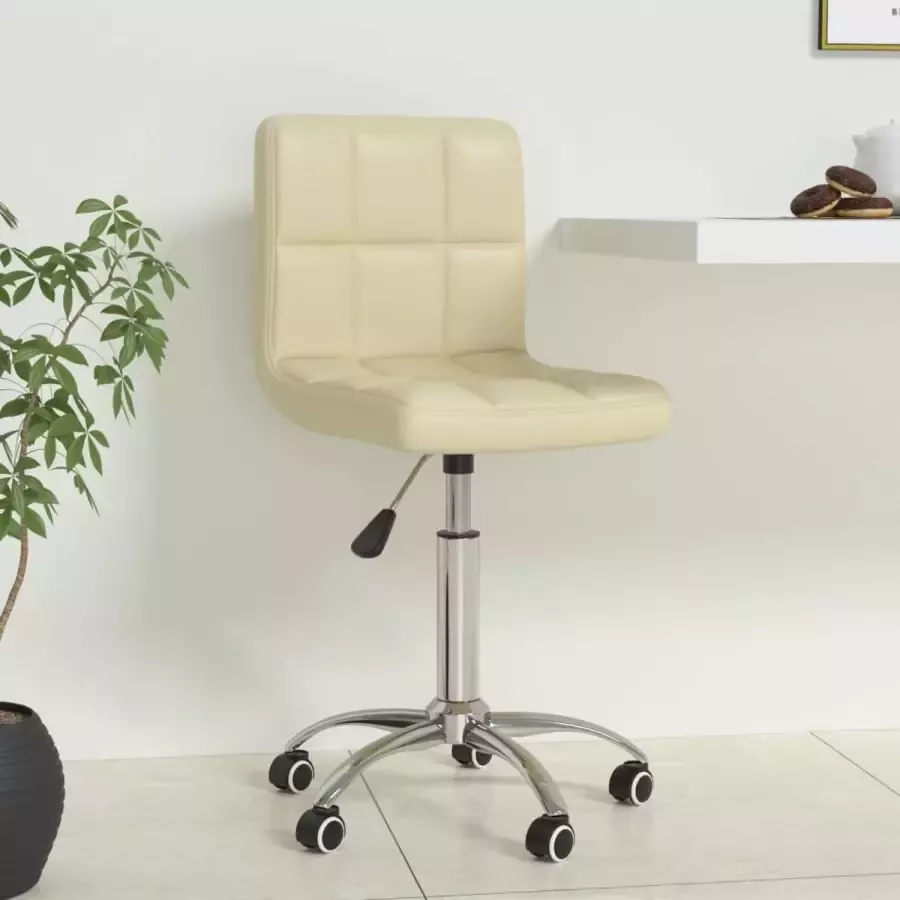 ForYou Prolenta Premium Kantoorstoel draaibaar kunstleer crèmekleurig