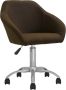 ForYou Prolenta Premium Kantoorstoel draaibaar stof donkerbruin - Thumbnail 8