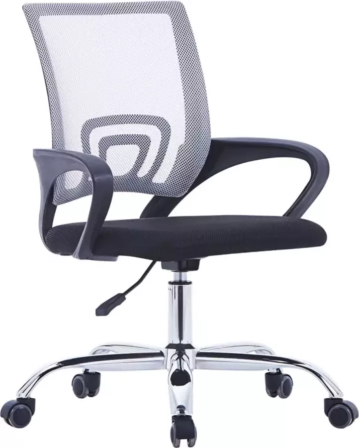 ForYou Prolenta Premium Kantoorstoel met mesh rugleuning stof grijs