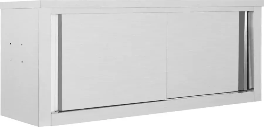 ForYou Prolenta Premium Keukenwandkast met schuifdeuren 120x40x50 cm roestvrij staal