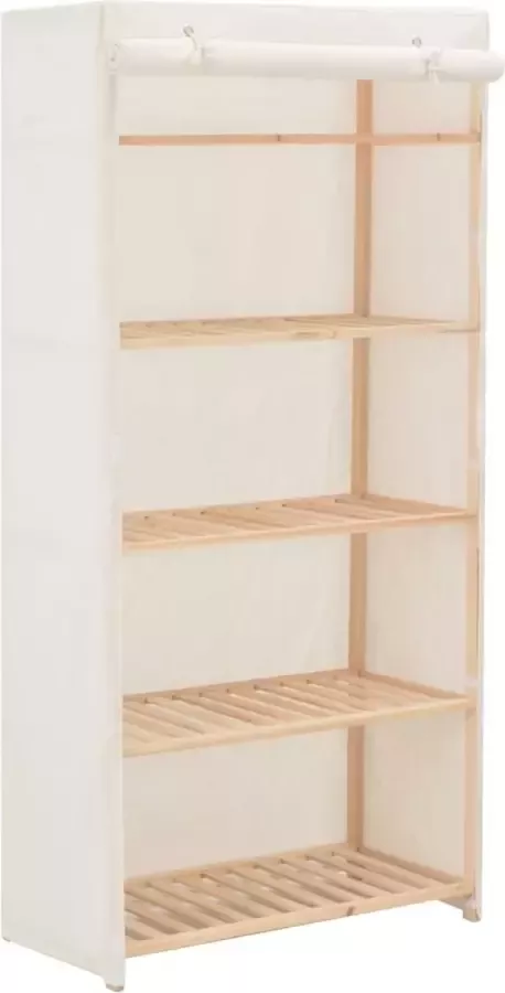 ForYou Prolenta Premium Kledingkast 79x40x170 cm stof wit