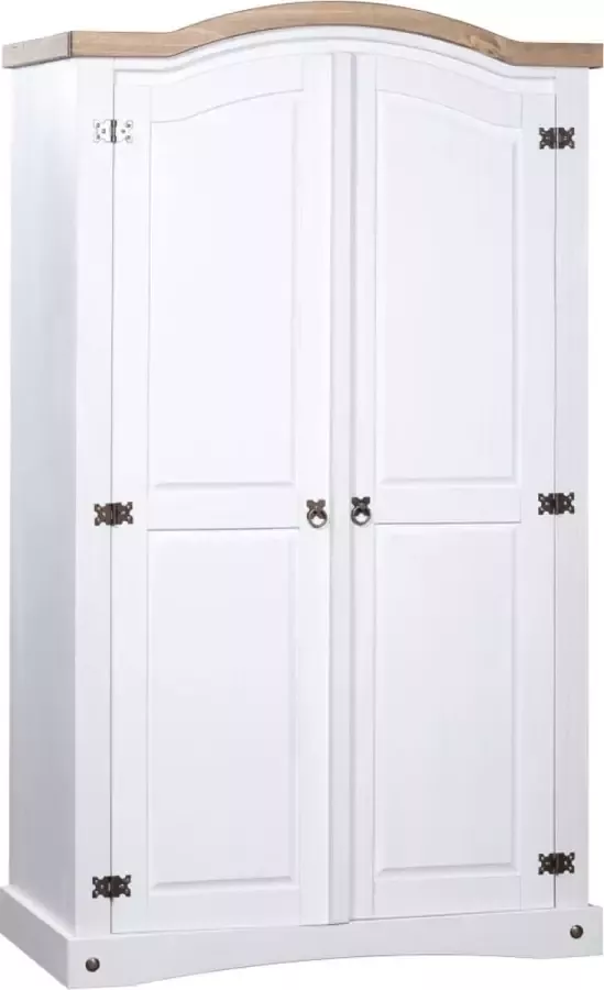ForYou Prolenta Premium Kledingkast met 2 deuren Mexicaans grenenhout Corona-stijl wit