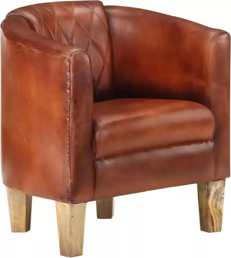 ForYou Prolenta Premium Kuipstoel echt leer bruin - Foto 2