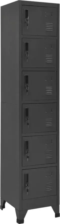 ForYou Prolenta Premium Lockerkast 38x40x180 cm staal antracietkleurig