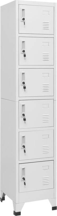 ForYou Prolenta Premium Lockerkast 38x40x180 cm staal lichtgrijs