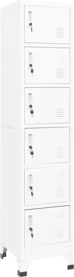 ForYou Prolenta Premium Lockerkast 38x40x180 cm staal wit