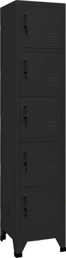 ForYou Prolenta Premium Lockerkast 38x40x180 cm staal zwart