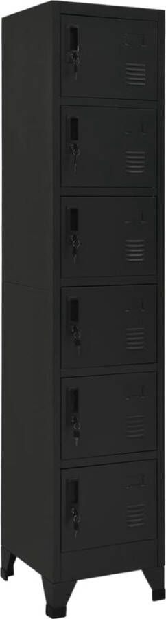 ForYou Prolenta Premium Lockerkast 38x40x180 cm staal zwart