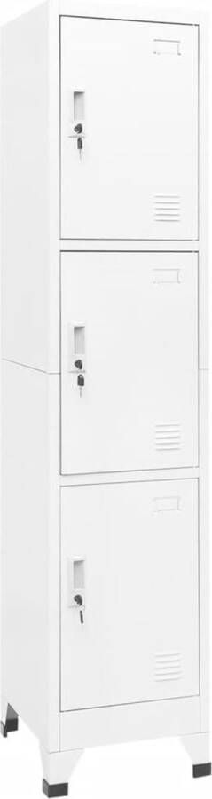 ForYou Prolenta Premium Lockerkast 38x45x180 cm staal wit