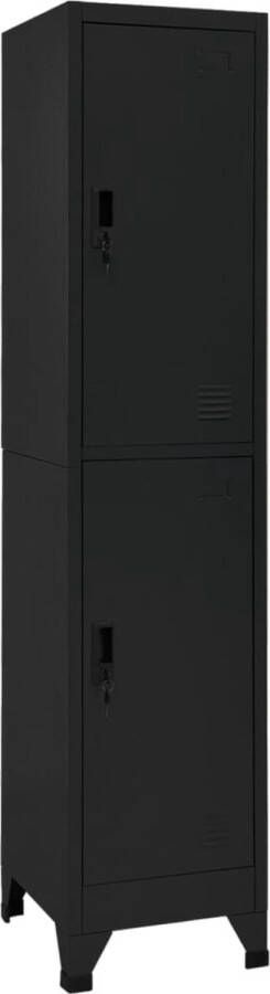 ForYou Prolenta Premium Lockerkast 38x45x180 cm staal zwart