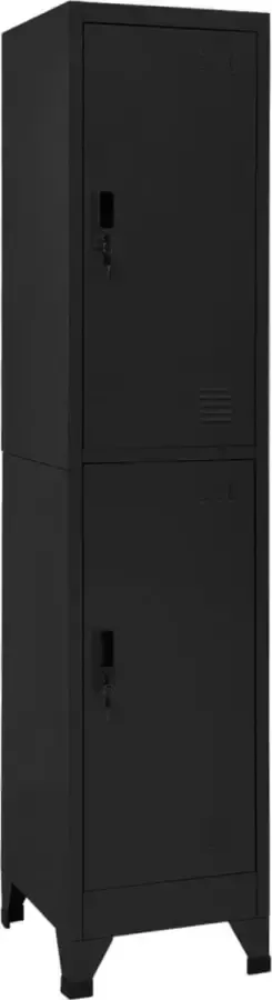 ForYou Prolenta Premium Lockerkast 38x45x180 cm staal zwart