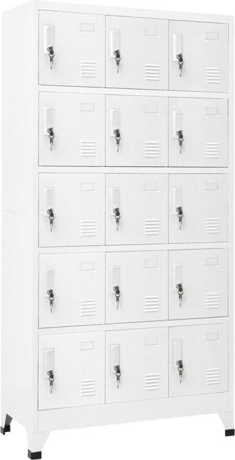 ForYou Prolenta Premium Lockerkast 90x40x180 cm staal lichtgrijs