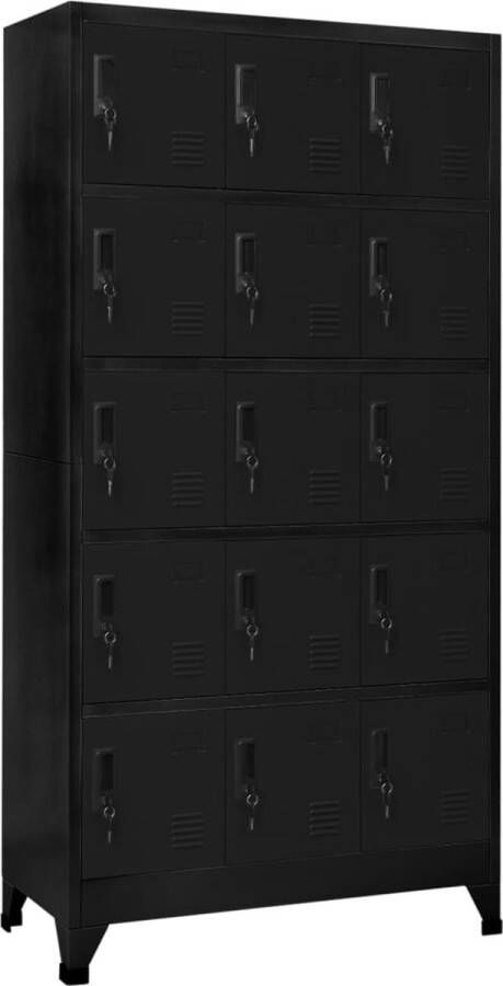 ForYou Prolenta Premium Lockerkast 90x40x180 cm staal zwart