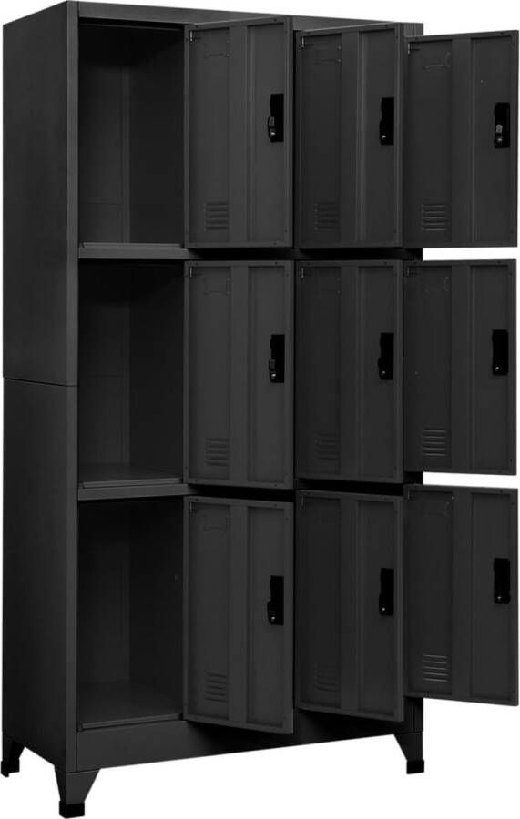 ForYou Prolenta Premium Lockerkast 90x45x180 cm staal antracietkleurig