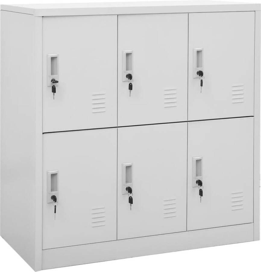 ForYou Prolenta Premium Lockerkast 90x45x92 5 cm staal lichtgrijs