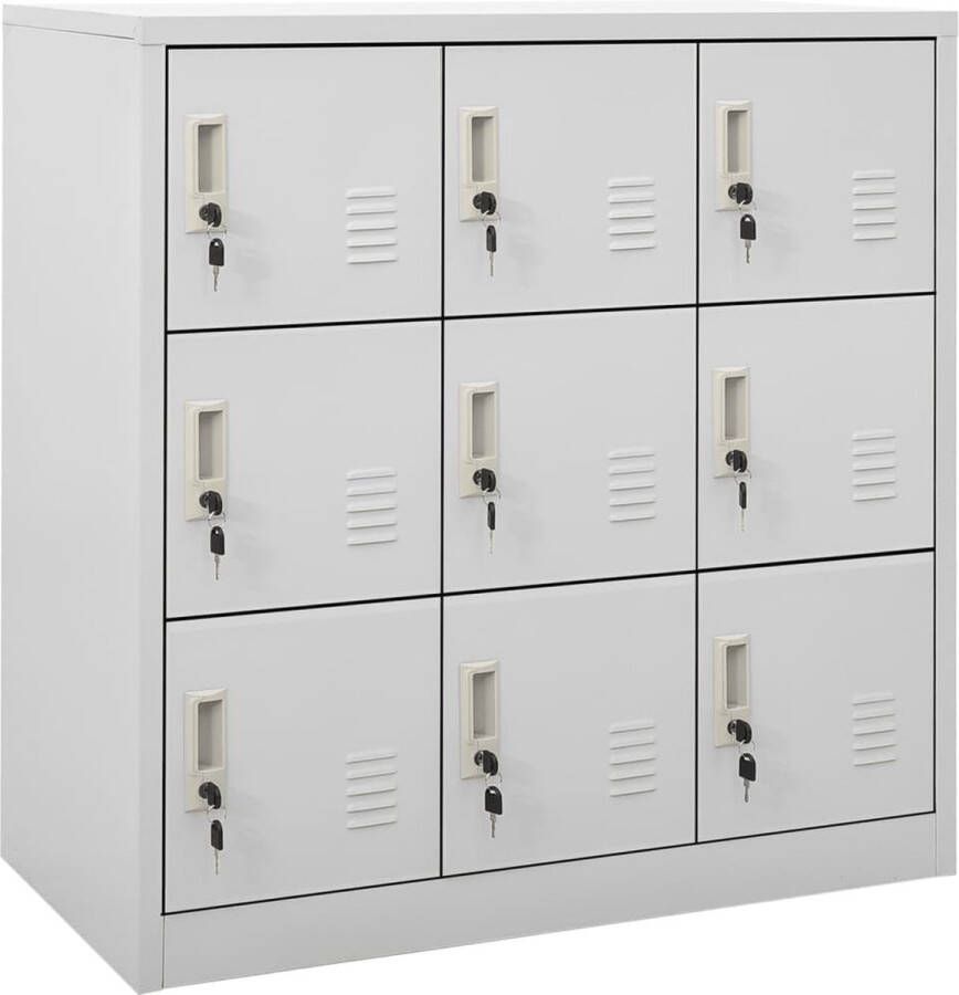 ForYou Prolenta Premium Lockerkast 90x45x92 5 cm staal lichtgrijs