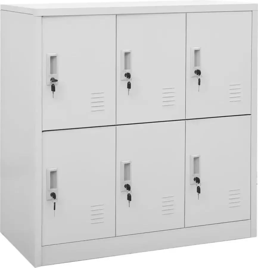 ForYou Prolenta Premium Lockerkast 90x45x92 5 cm staal lichtgrijs