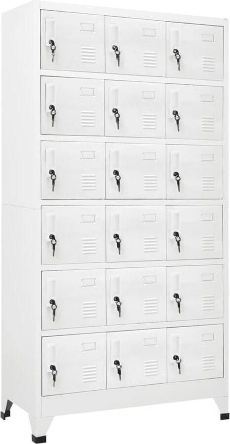 ForYou Prolenta Premium Lockerkast met 18 vakken 90x40x180 cm metaal